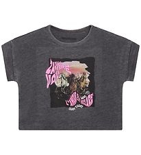 Zadig & Voltaire T-shirt - Cropped - Wild Sound - Mørkegråmelere Zadig & Voltaire T-shirt - Cropped - Wild Sound - Mørkegråmelere