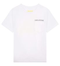Zadig & Voltaire T-shirt - Wild Sound - Hvid m. Gul