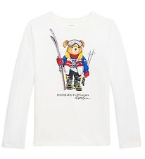 Polo Ralph Lauren Bluse - Hvid m. Bamse