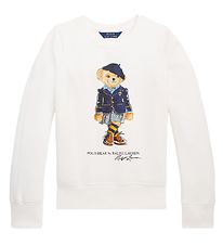 Polo Ralph Lauren Sweatshirt - Andover - Hvid m. Bamse