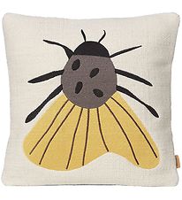 ferm Living Pude -  Forest Embroidered - 40x40 cm - Moth