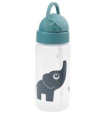 Done by Deer Drikkedunk m. Sugerør - 350 ml - Elphee - Blå