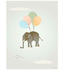 Vissevasse Plakat - 50x70 - Flying Elephant