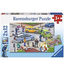 Ravensburger Puslespil - 2x12 Brikker - Blue Lights On The Way