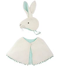 Meri Meri Udkldning - Hat og Kort Kappe - Sherpa Bunny Cape