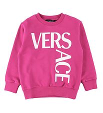 Versace Sweatshirt - Logo - Fuchsia/Hvid