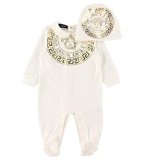 Versace Gaveæske - Heldragt/Hue - 3-pak - Medusa - Hvid/Guld Versace Gaveæske - Heldragt/Hue - 3-pak - Medusa - Hvid/Guld