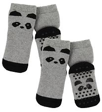 Liewood Strmper - Antiskrid - 2-pak - Nellie - Panda Grey Melan