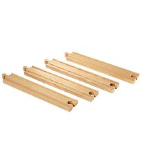 BRIO World Lige Skinner - 4 dele - Lang - Træ 33341