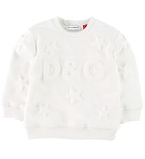Dolce & Gabbana Sweatshirt - Hvid m. Stjerner