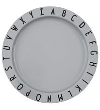 Design Letters Tallerken - Tritan - 20 cm - Eat & Learn - Grå