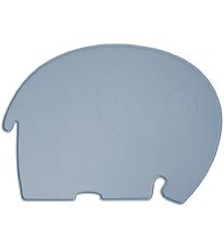 Sebra Dækkeserviet - Silikone - Powder Blue Elefant