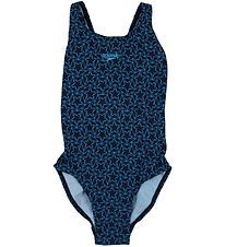 Speedo Badedragt - Boomstar - Sort m. Mønster