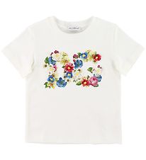 Dolce & Gabbana T-shirt - Blooming - Hvid m. Logo