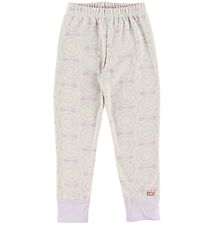 Katvig Leggings - Grmeleret/Lavendel m. bler