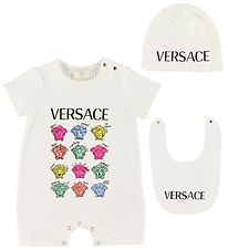 Versace Gaveæske - Sommerdragt/Hue/Savlesmæk - Hvid m. Print Versace Gaveæske - Sommerdragt/Hue/Savlesmæk - Hvid m. Print