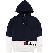 Champion Fashion Httetrje - Half Zip - Navy/Hvid