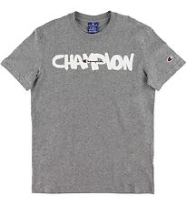 Champion Fashion T-shirt - Grmeleret m. Logo