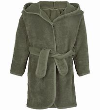 Pippi Baby Badekåbe - Deep Lichen Green m. Drage