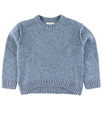 Stella McCartney Kids Striktrøje - Uld - Donegal - Petroleum Stella McCartney Kids Striktrøje - Uld - Donegal - Petroleum