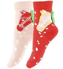 Stella McCartney Kids Strømper - 2-pak - Rød/Rosa