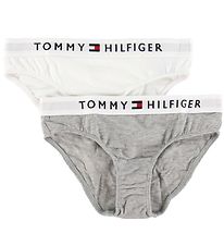 Tommy Hilfiger Trusser - 2-pak - Hvid/Gråmeleret