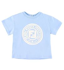 Fendi T-shirt - Lyseblå m. Logo