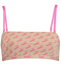 Puma Top - Bandeau - Beige m. Logoer