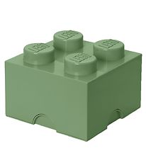 LEGO® Storage Opbevaringsboks - 4 Knopper - 25x25x18 - Støvet Gr