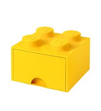 Lego Storage Opbevaringsskuffe - 4 Knopper - 25x25x18 - Gul