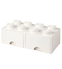 LEGO® Storage Opbevaringsskuffe - 8 Knopper - 50x25x18 - Hvid