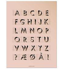 Vissevasse Plakat - 50x70 - ABC - Rosa