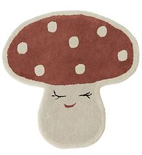OYOY Gulvtæppe - 75x77 cm - Malle Mushroom - Rød