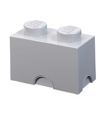 Lego Storage Opbevaringsboks - 18x12,5x25 cm - 2 Knopper -  Ston