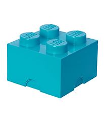 Lego Storage Opbevaringsboks - 4 Knopper - 25x25x18 - Medium Azu