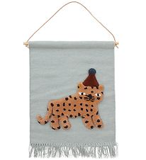 OYOY Vgtppe - 68x50 cm - Leopard - Dusty Blue