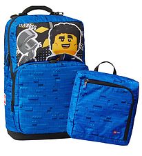 Lego Skoletaske m. Gymnastikpose - Police Adventure - Blå/Sort