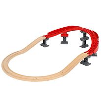 BRIO World Buede, Hævede Skinner - 17 Dele - Træ 33995