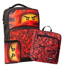 LEGO® Ninjago Skoletaske m. Gymnastikpose/Penalhus - Rød