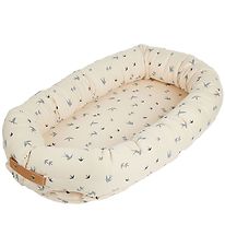 Filibabba Babynest - Dancing Swallow Blue