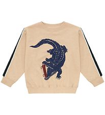 Soft Gallery Sweatshirt - Baptiste - Beige m. Krokodille