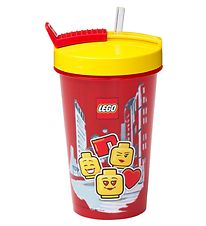 LEGO® Storage Drikkedunk m. Sugerør - 500 ml - Iconic Girl - Bri