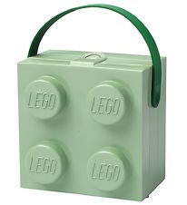 LEGO Storage Madkasse - 11,5x15,5x15,8 - 4 Knopper - Sand Green