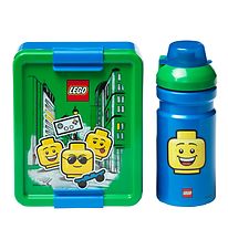 LEGO® Storage Madkasse/Drikkedunk - Iconic Boy - Grøn/Blå