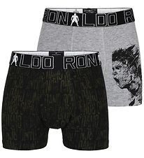 Ronaldo Boxershorts - 2-pak - Grmeleret/Sort m. Mnster