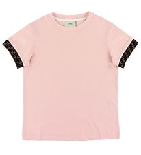 Fendi T-shirt - Rosa m. Logokanter