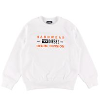 Diesel Sweatshirt - SGIRKK - Hvid m. Tekst