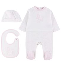 Dolce & Gabbana Gaveæske - Heldragt/Savlesmæk/Hue - Hvid/Rosa Dolce & Gabbana Gaveæske - Heldragt/Savlesmæk/Hue - Hvid/Rosa