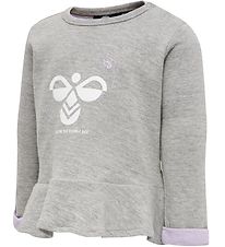 Hummel Sweatshirt - hmlAlberte - Grmeleret m. Print