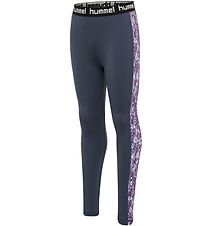 Hummel Leggings - Nanna - Navy/Lilla m. Leo